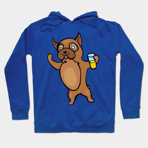 Party dog drinking Hoodie by holidaystore